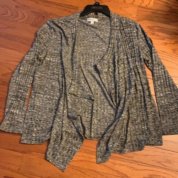 Rebecca Malone Large Gray/white Cardigan - Picture 5 of 9